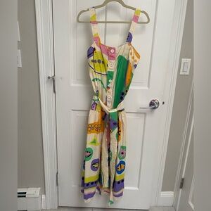 Zara multicolor drop waist dress